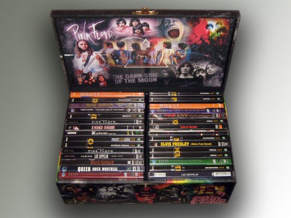 Baú Personalizado P/ 30 Dvd's Pink Floyd